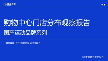 2025年购物中心门店分布观察报告-国产运动品牌系列-蜂鸟观察