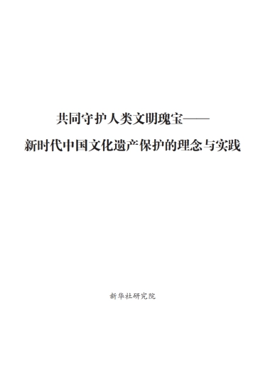 共同守护人类文明瑰宝——新时代中国文化遗产保护的理念与实践-新华社研究院