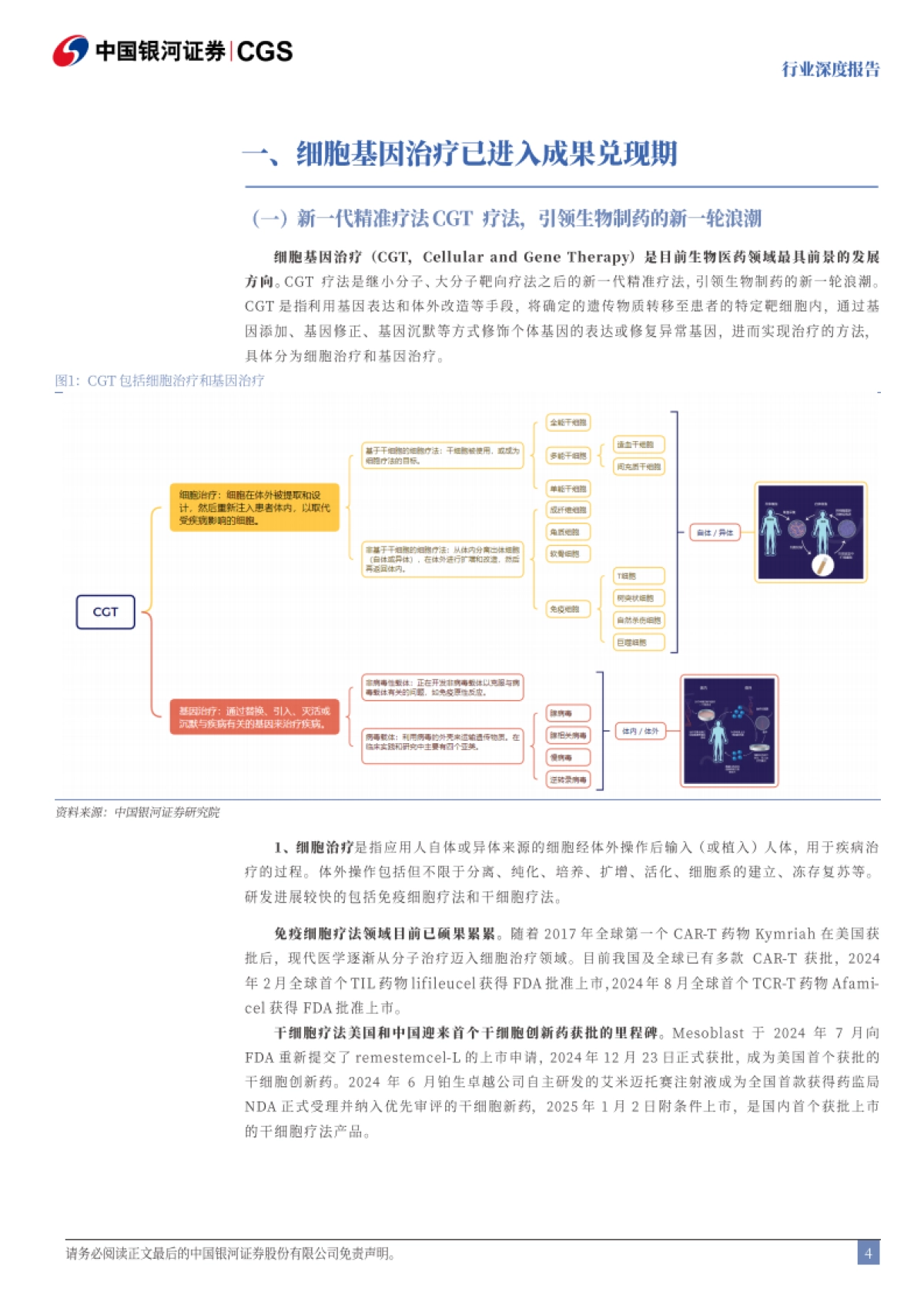 银河证券-医药生物行业深度报告:引领医疗革命,CGT成长空间广阔_第4页