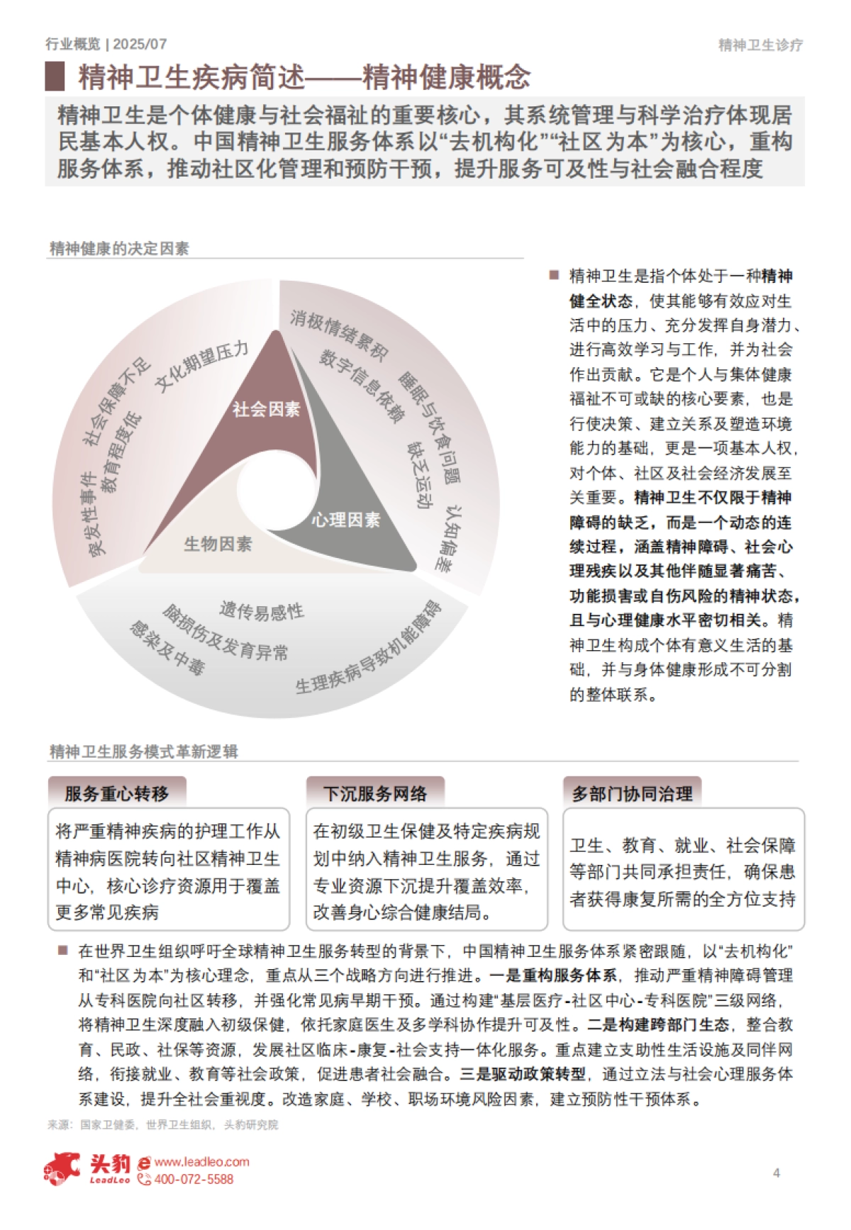 【头豹研究院】2025年中国精神卫生疾病诊疗行业:从“缺乏认知”迈向“社会共识”,医疗资源配置的充足与均等化发展逐步抹去精神卫生疾病污名_第4页