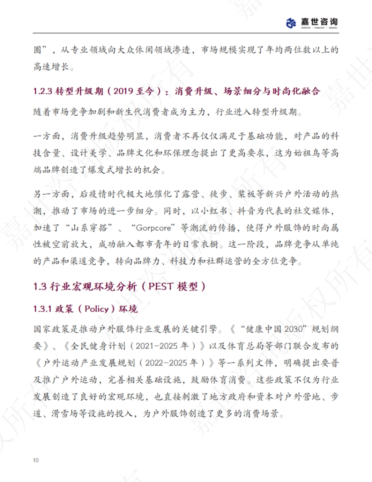 2025中国户外服饰市场分析报告_第10页