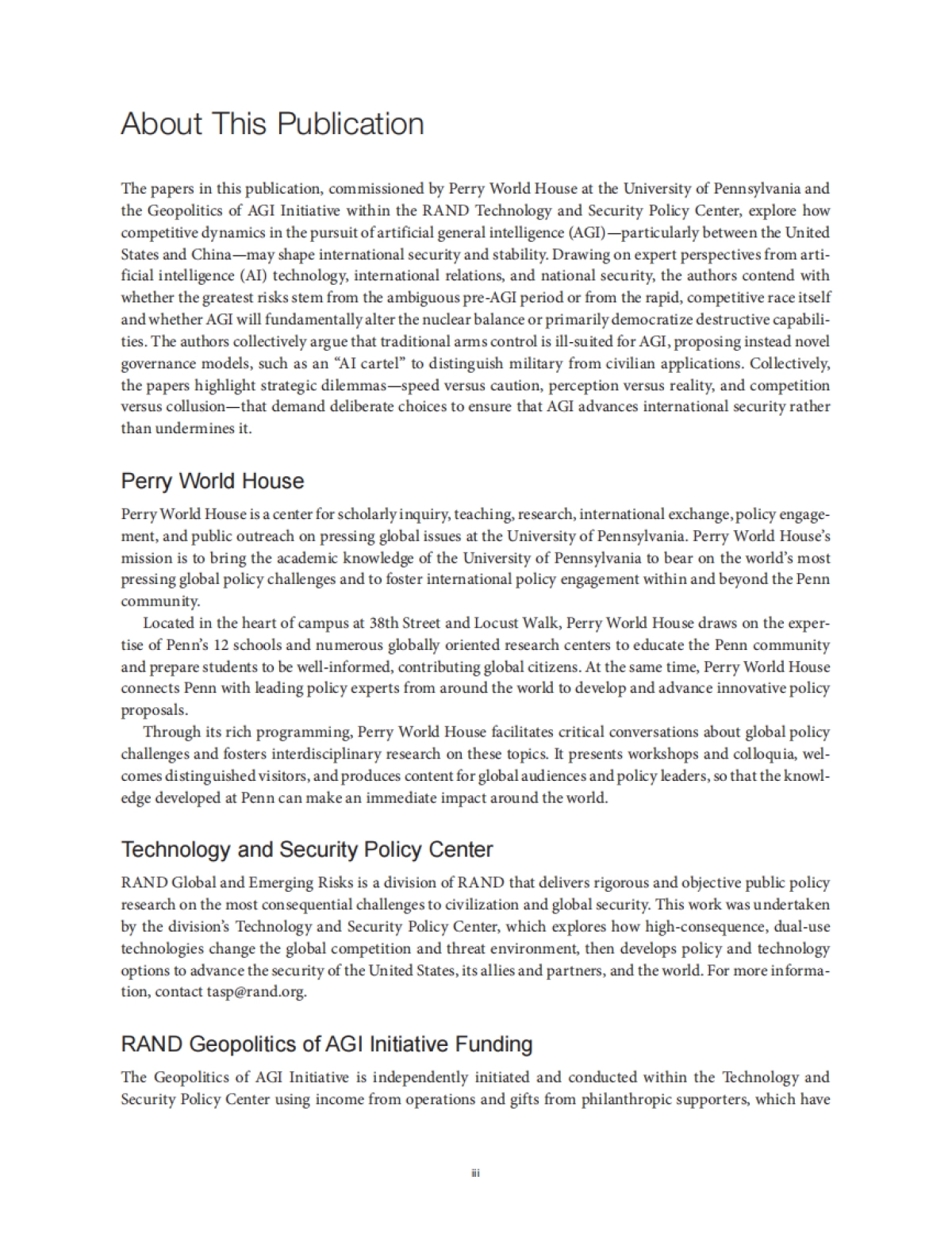 2025年通用人工智能竞赛与国际安全报告（英文版）-Rand兰德_第3页