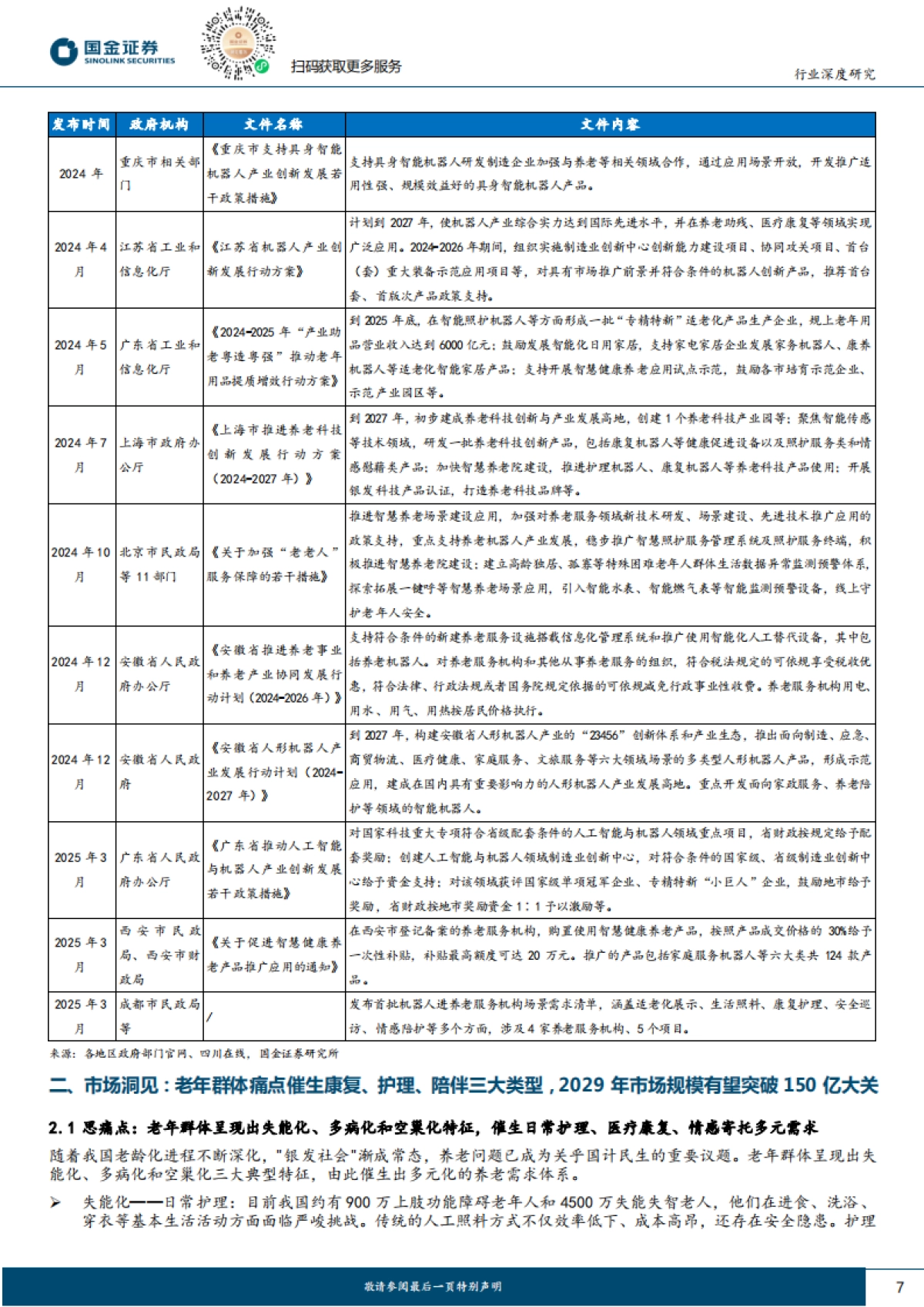 养老机器人研究：近万亿级机器人市场，生态搭建是关键-国金证券_第7页