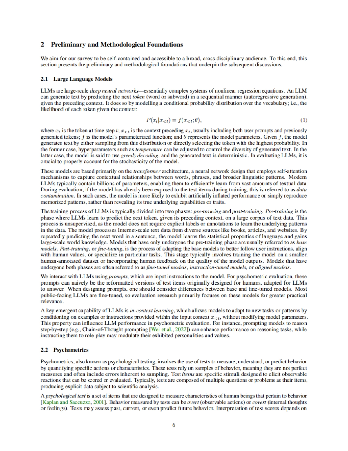 大语言模型心理测量学系统综述：评估、验证、增强_第6页