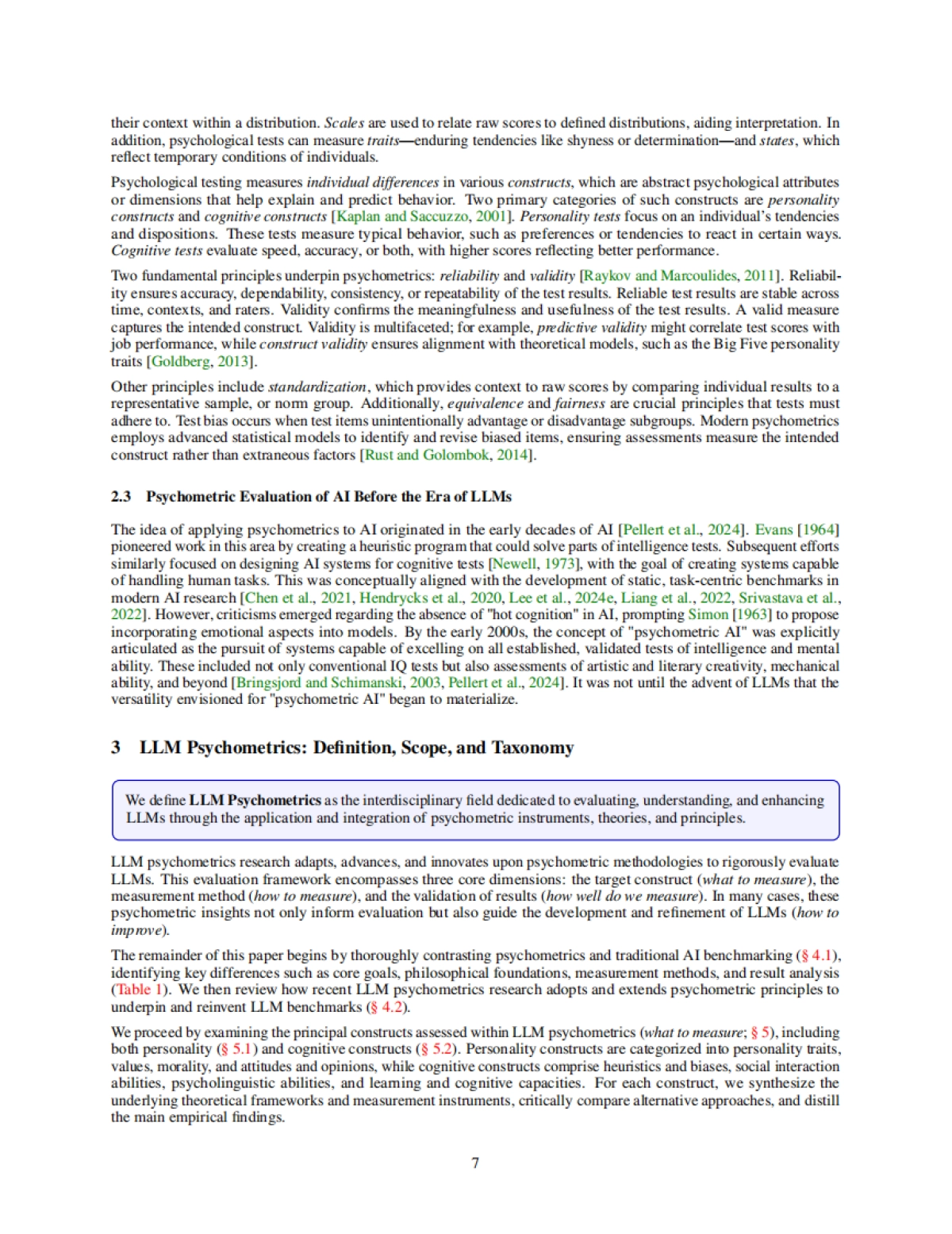 大语言模型心理测量学系统综述：评估、验证、增强_第7页