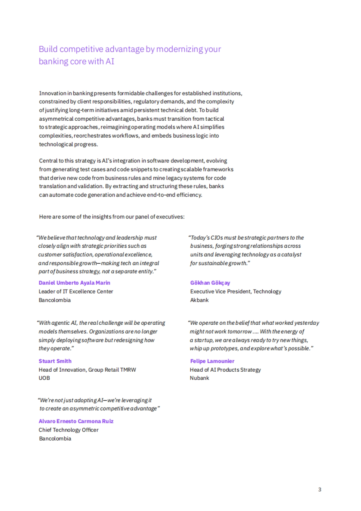 2025年创造者之声：核心银行系统现代化与全企业AI应用研究报告（英文版）-IBM商业价值研究所_第5页