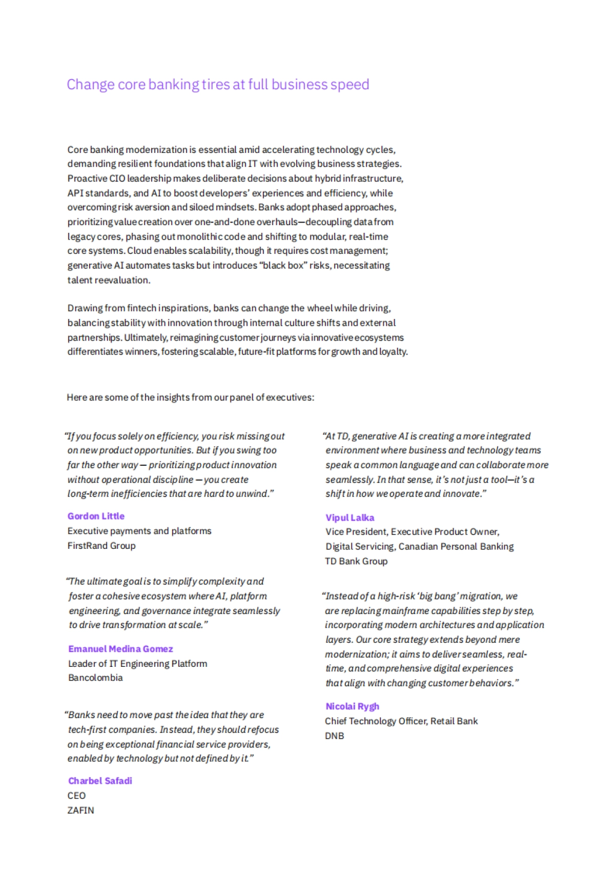 2025年创造者之声：核心银行系统现代化与全企业AI应用研究报告（英文版）-IBM商业价值研究所_第6页