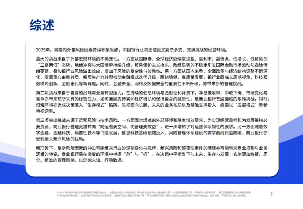 2025年中国银行业风险雷达图-毕马威_第2页