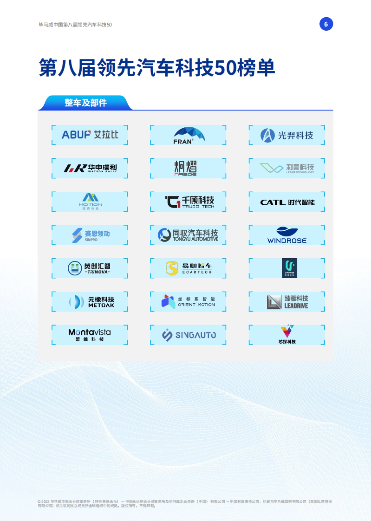 2025年第八届领先汽车科技50报告-毕马威_第7页