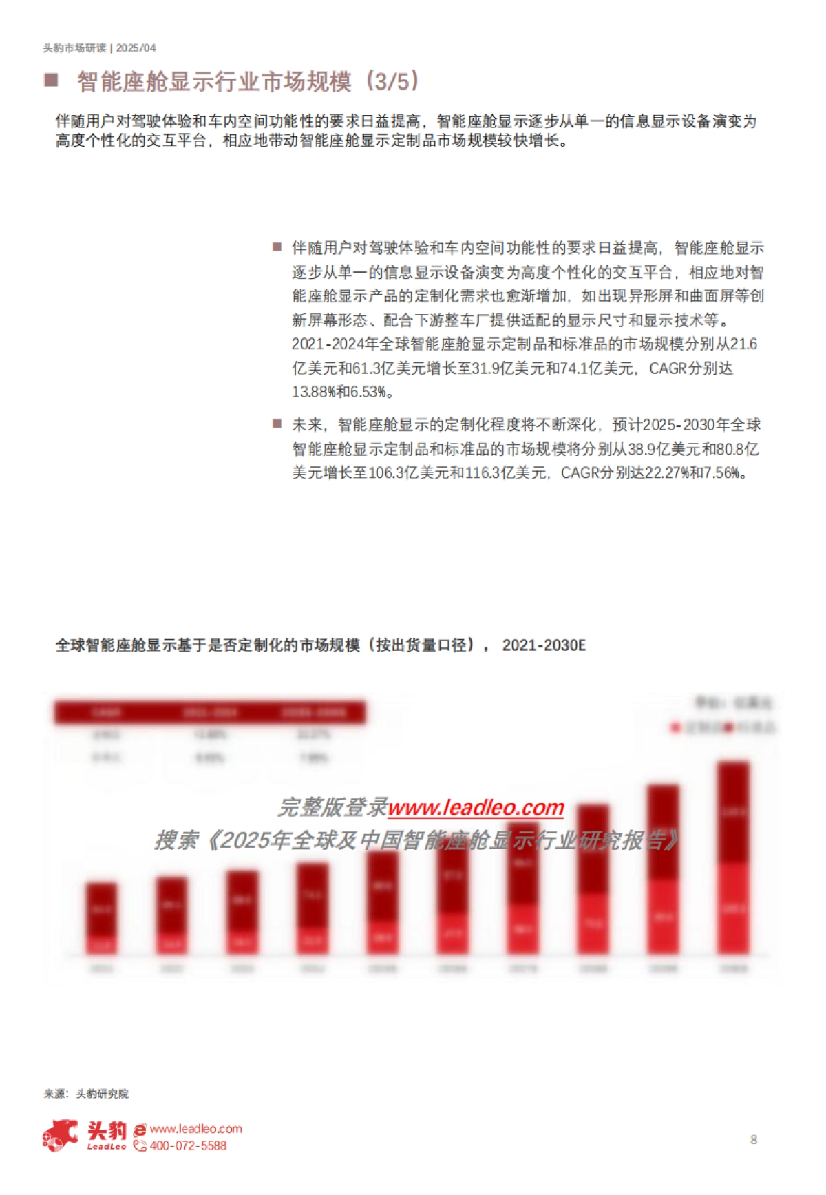 2025年全球及中国智能座舱显示行业研究报告（精华版）-头豹_第8页