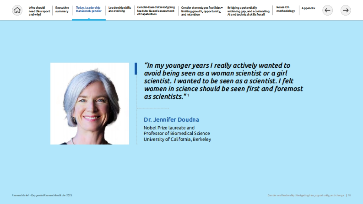 2025年性别与领导力：驾驭偏见、机遇和变革报告-技术技能和包容性正在塑造领导力的未来（英文版）-凯捷Capgemini_第10页