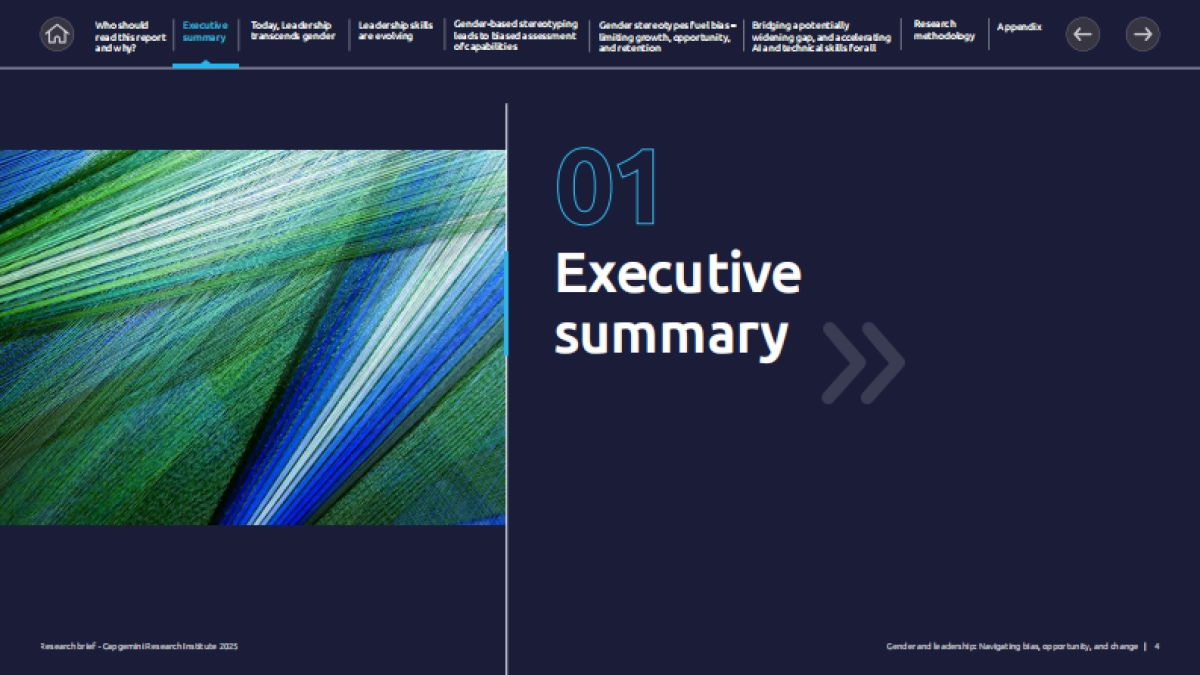 2025年性别与领导力：驾驭偏见、机遇和变革报告-技术技能和包容性正在塑造领导力的未来（英文版）-凯捷Capgemini_第4页