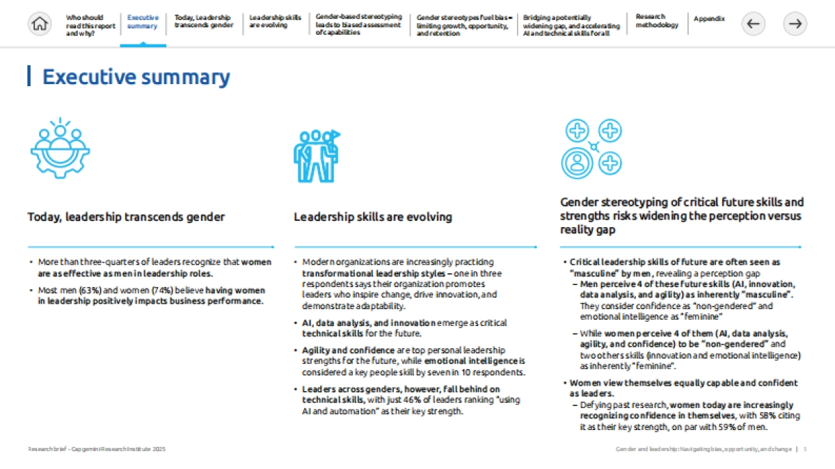 2025年性别与领导力：驾驭偏见、机遇和变革报告-技术技能和包容性正在塑造领导力的未来（英文版）-凯捷Capgemini_第5页