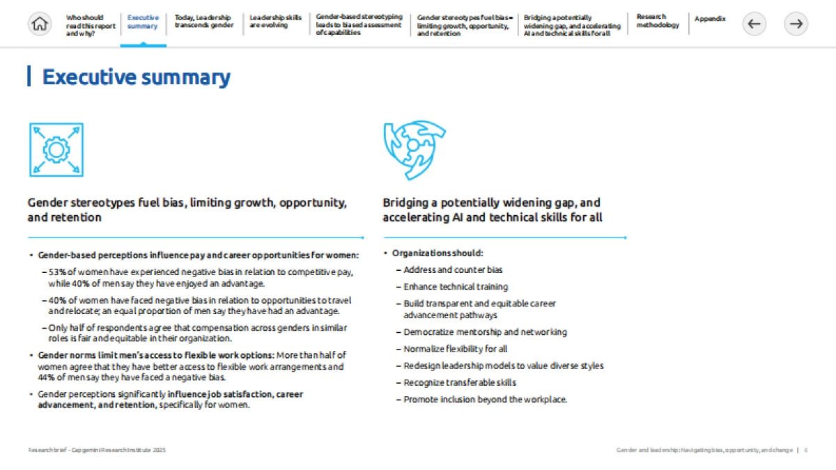 2025年性别与领导力：驾驭偏见、机遇和变革报告-技术技能和包容性正在塑造领导力的未来（英文版）-凯捷Capgemini_第6页