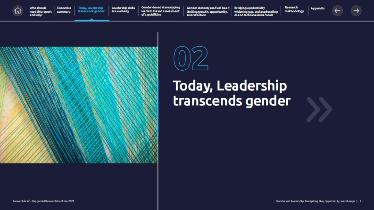 2025年性别与领导力：驾驭偏见、机遇和变革报告-技术技能和包容性正在塑造领导力的未来（英文版）-凯捷Capgemini_第7页