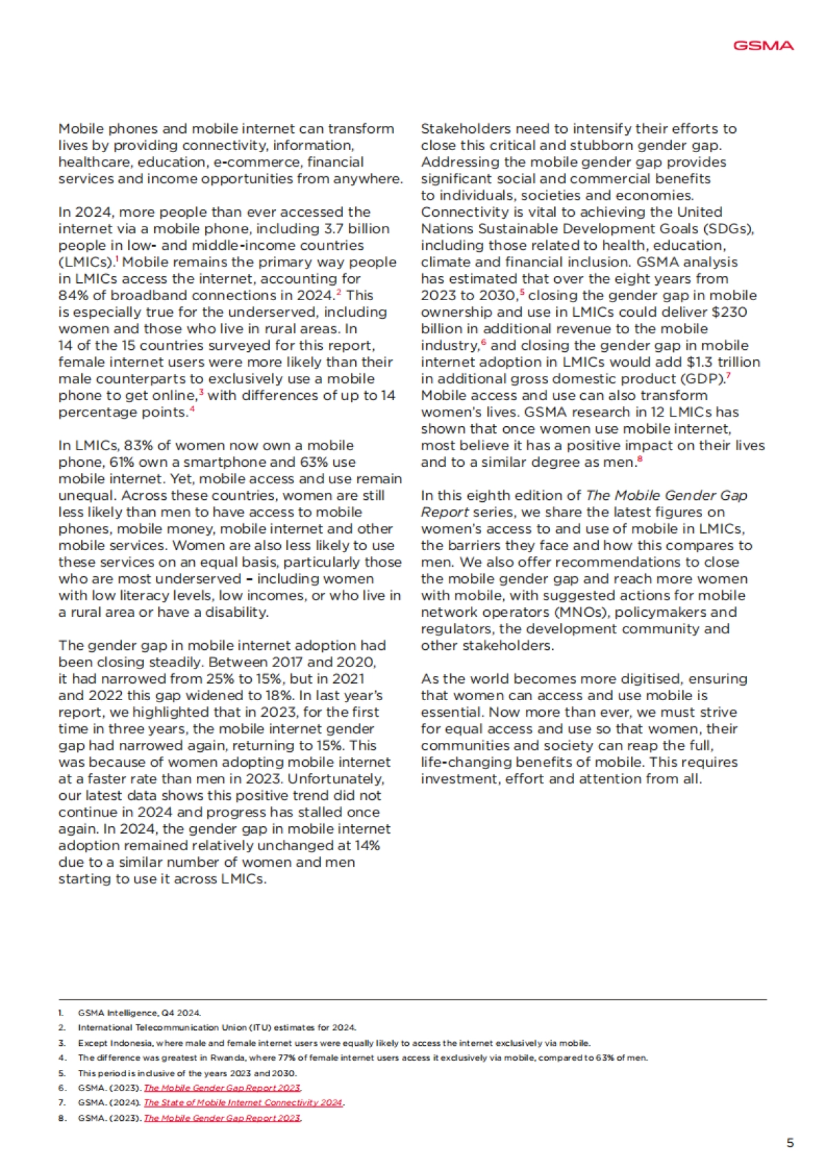 2025年移动性别差距报告-GSMA_第5页