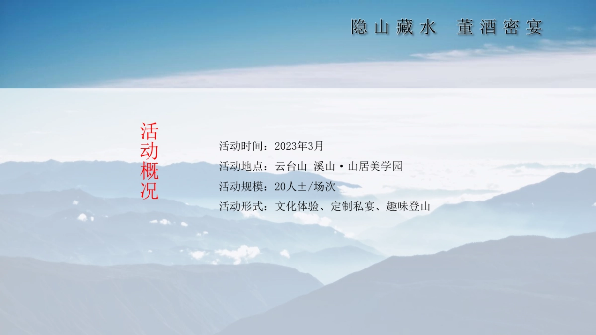 贵州董酒&云台山溪山·山居美学园高端圈层私宴 「隐山藏水·董酒密宴主题」活动策划方案_第2页