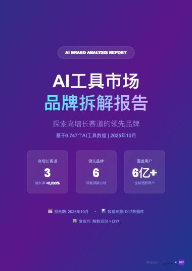2025年AI工具市场品牌拆解报告：探索高增长赛道的领先品牌-解数咨询