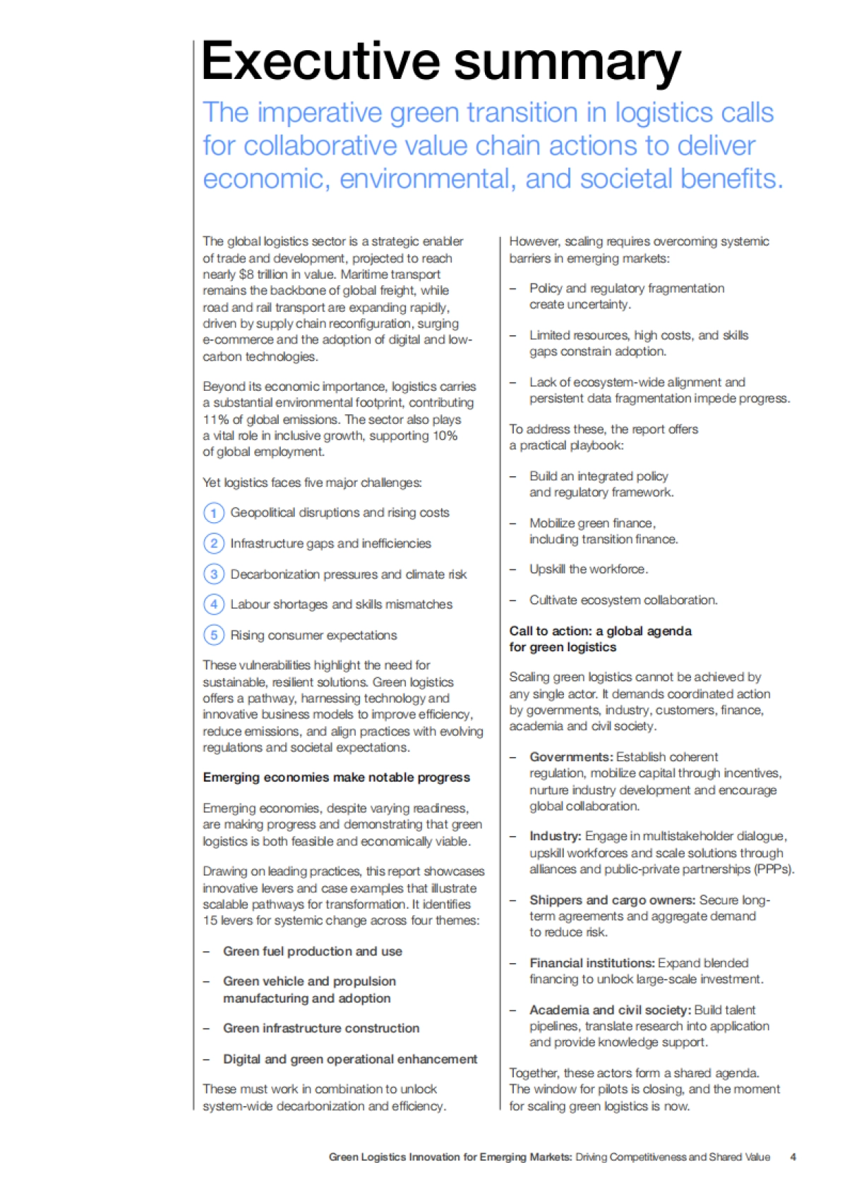2025新兴市场的绿色物流创新:驱动竞争力与共享价值洞察报告(英文)_第4页