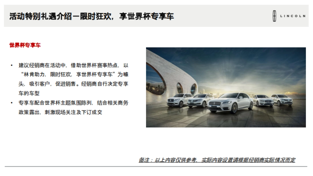 2018年7月林肯世界杯展厅活动执行手册_第6页
