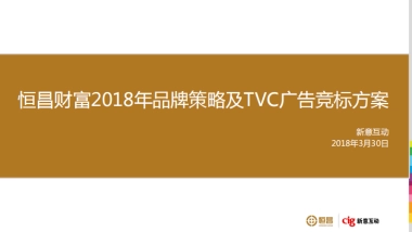 恒昌财富2018年品牌策略及TVC广告竞标方案