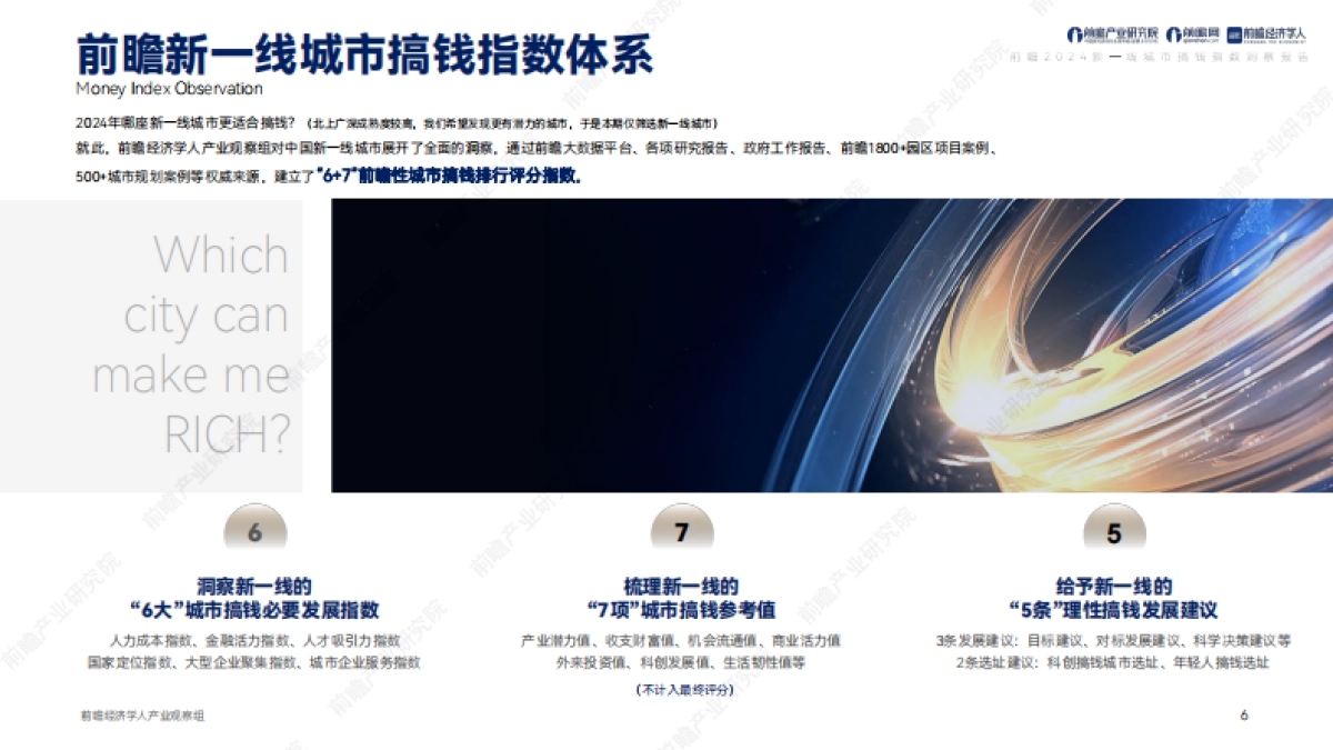 前瞻产业研究院：2024新一线城市搞钱指数洞察报告_第6页