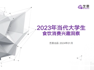 艺恩数据：2023年当代大学生食饮消费兴趣洞察报告