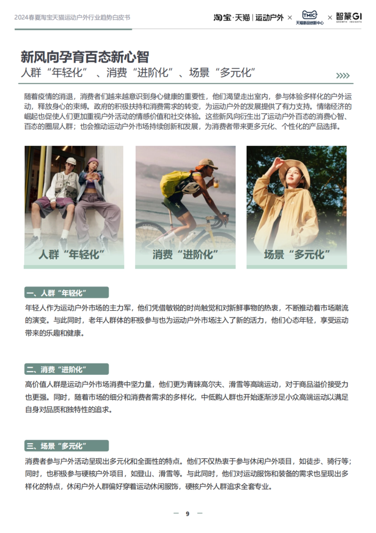 2024春夏淘宝天猫运动户外行业趋势白皮书-淘宝天猫×TMIC×智篆GI_第9页