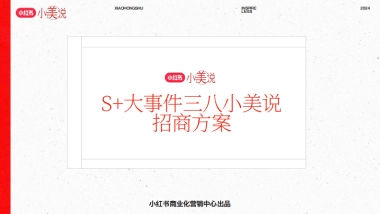 2024小红书S级三八小美说招商方案