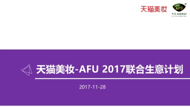 2017天猫美妆-AFU 2017联合生意计划