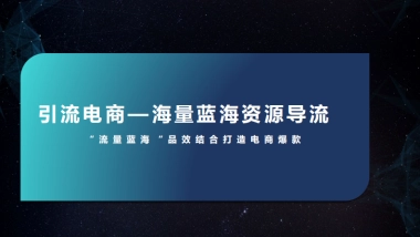 【引流电商】“流量蓝海“品效结合打造电商爆款