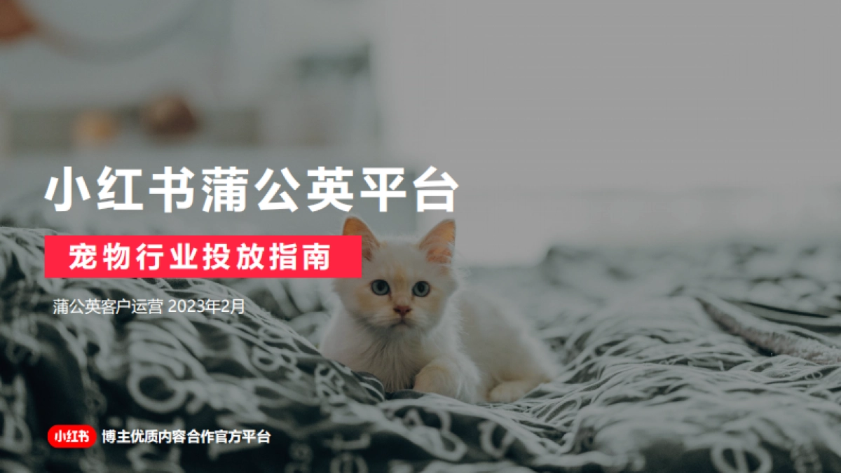 小红书蒲公英宠物行业投放指南_第1页