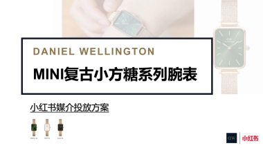 DW复古小方糖腕表小红书媒介