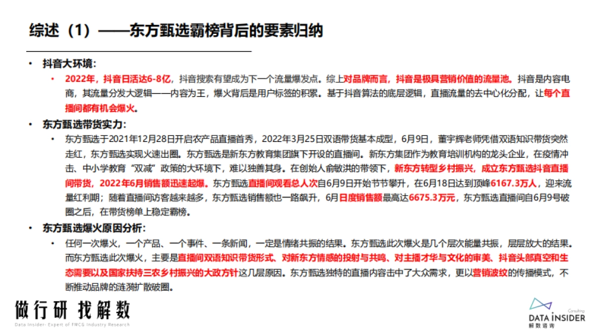 2022东方甄选抖播数据调研和拆解_第3页