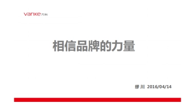 万科内部培训资料品牌的力量