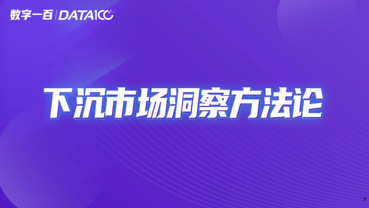 下沉市场增长机会洞察-数字100_第9页