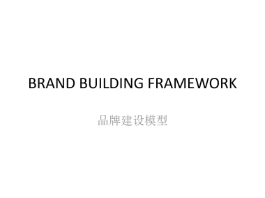 BBF品牌建设模型