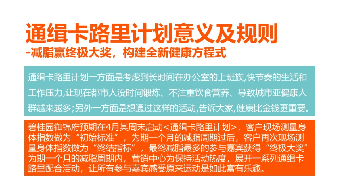 2019碧桂园御锦府春季减脂健身计划活动策划方案_第3页