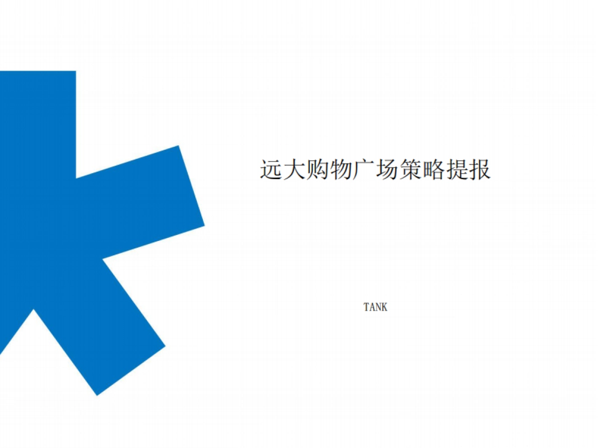 北京坦克广告(红鹤创意群总监创办)-太原远大购物广场万平超级综合体竞标方案_第1页