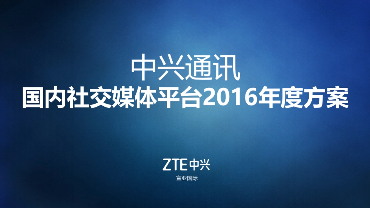 -中兴通讯国内社交媒体平台2016年度方案_第1页