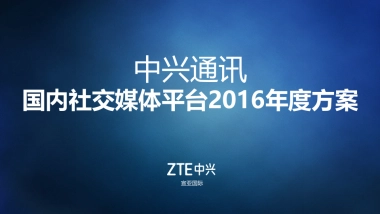 -中兴通讯国内社交媒体平台2016年度方案
