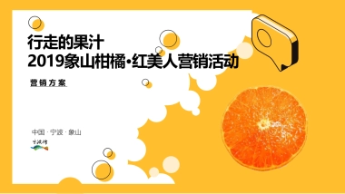 2019象山柑橘红美人营销推广方案