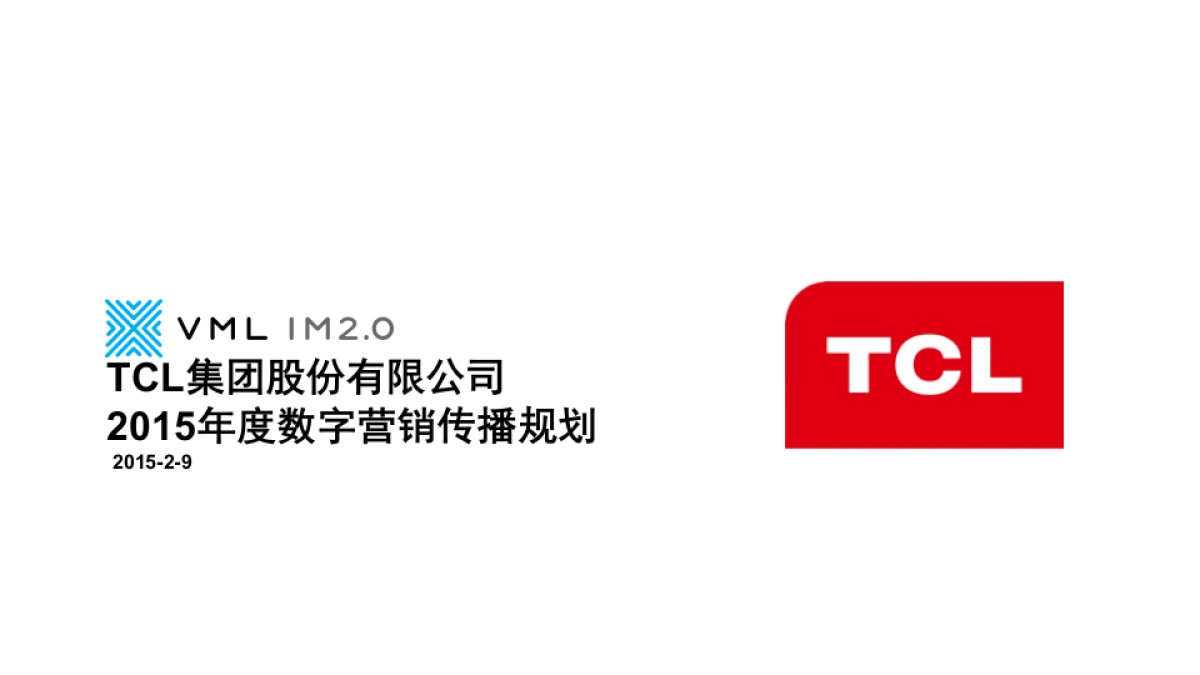 -TCL 2015年度数字营销传播规划_第1页