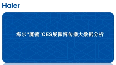 海尔“魔镜”CES展微博大数据传播分析