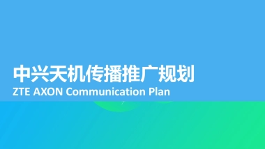 中兴天机传播规划方案