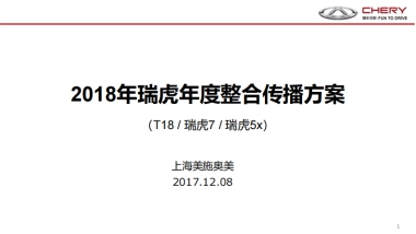 瑞虎年度传播规划