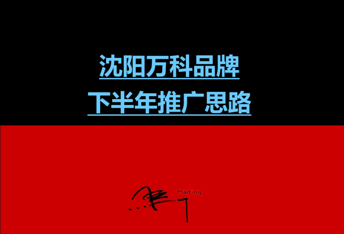 深圳马一丁-沈阳万科品牌下半年推广提案_第1页