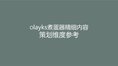 Olayks煮蛋器精细内容策划维度参考