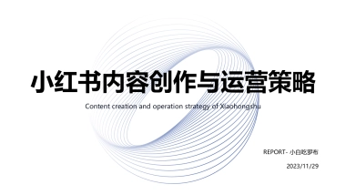 小红书的内容创作和运营策划