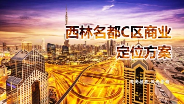 2020宣城西林名都C区商业定位方案